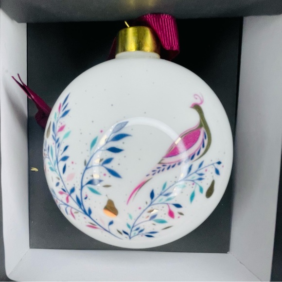 Sara Miller Portmeirion Partridge In A  Pear Tree bird Christmas tree Ornament - Picture 8 of 12
